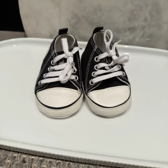 NWT- Our Baby Bakery Baby Black High-Top Custom Sneakers  “CHARLES” - Picture 7 of 8